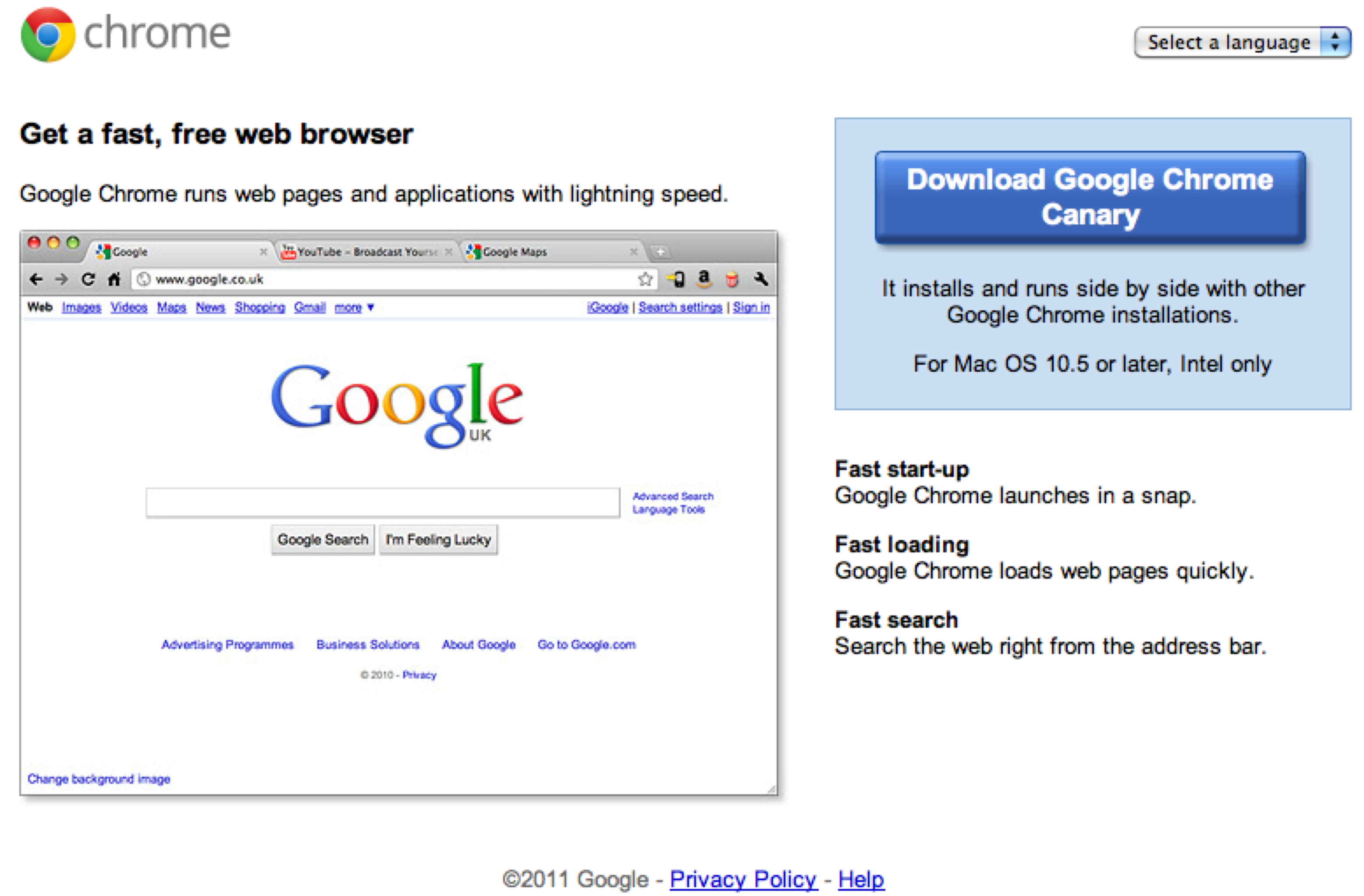 google chrome 2010 for mac os x